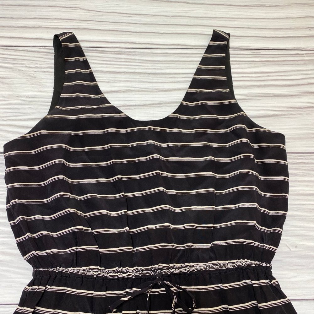 Joie Black White Striped Chariot Dress Silk - Picture 5 of 16
